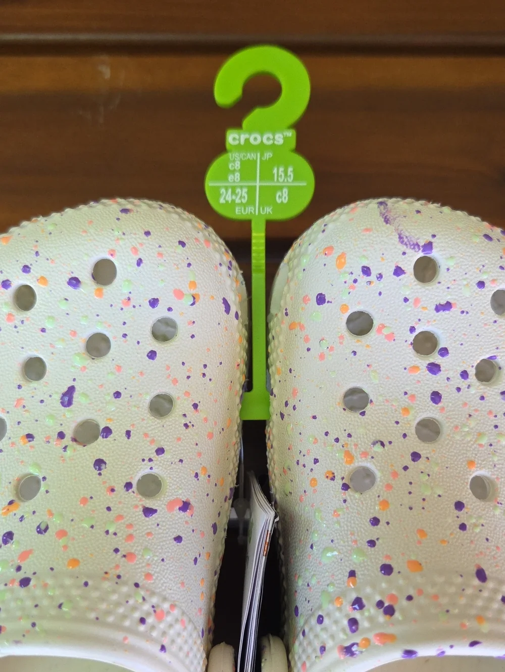 CROCS Toddler size 8C - Cream Glow in the Dark Clogs